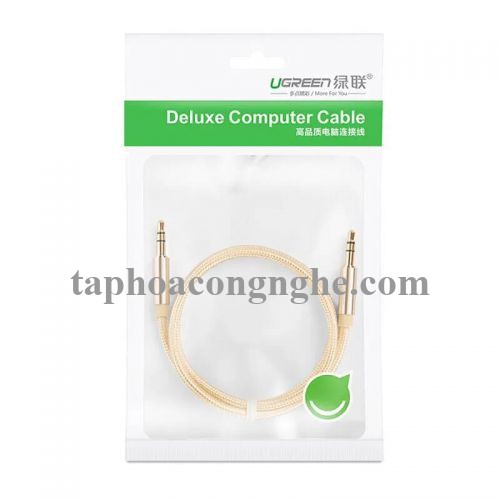 Ugreen 30808 0.5M màu Vàng Cáp âm thanh 2 đầu 3.5mm dương AV112 30030808